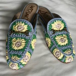Sam Edelman Linnie Loafer Crochet Mules Size 6